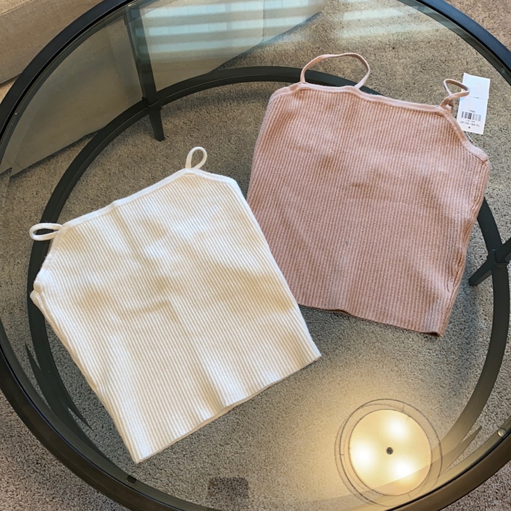 Abercrombie and Fitch Ribbed Squareneck Crop Tank